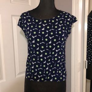Navy Floral Blouse from Old Navy